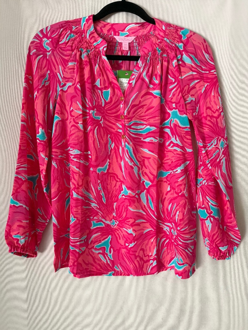 NWT Lilly Pulitzer Elsa Sea Blue Flirty Sea Size XXS